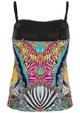 San Juan Bandeau Tankini Top Mirrored Jungle