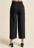 Crop Wide Leg Pants Black