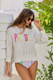 Lost In Paradise Multi Color Paradise Light Weight Sweater