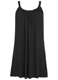 Gathered Neckline Dress Black