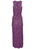 Tank Maxi Dress Purple Abstract Animal