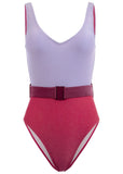 Belted One Piece Pink Aurora