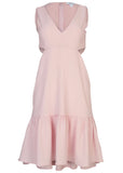 Fluted Satin Mini Dress Lilac