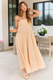 Adele Yellow Plaid Maxi Dress