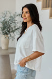 Perfect Staple Ivory Soft Knit Pocket Tee