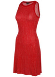 Printed Fit And Flare Dress Red Dot Stripe