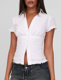 VALERIE SHORT SLEEVE SHIRT WHITE