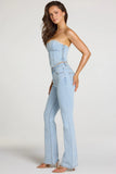 Mid Rise Bootcut Jeans in Light Denim