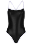 Liquid Leather One Piece Black White