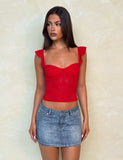 LORNA TOP RED