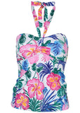 Halter Bandeau Tankini Top Botanical Garden