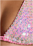 Getaway Glitz Bikini Top Pink Multi