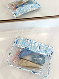 KenzKustomz Blue Bow Clear Pouch Travel