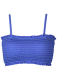 Smocked Bandeau Top Blue