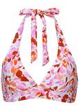 Anguilla Halter Bikini Top Feathered Blooms