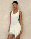 FIORELLA MINI DRESS WHITE LACE CREAM