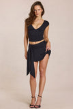 Mid Rise Skort in Black