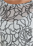 Long Sleeve Mesh Mini Linear Rose