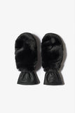 Faux Fur Gloves in Black