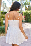 Short and Sweet White Eyelet Mini Dress