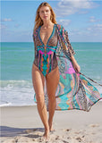 Long Kimono Cover Up Jungle Beauty