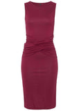 Wrap Front Dress Burgundy