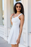 The Perfect Moment White Flare Denim Mini Dress