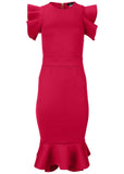 Ruffle Detail Dress Barberry