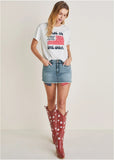 Americana Skirt Light Wash