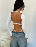 MINERVA LONG SLEEVE BODYSUIT WHITE