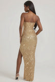 Embellished Corset Gown in Gold