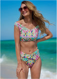 Off The Shoulder Bikini Top Beach Art