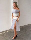 ALYSSA HI LO SKIRT GREY