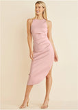 Ruched Bodycon Dress Peach