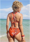 Bamboo Ring Bikini Bottom Parrot Palm