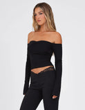 LILYANNA LONG SLEEVE TOP BLACK