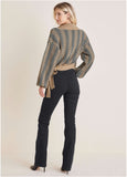 Wrap Cardigan Tan Combo