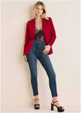 Velvet Blazer Red