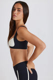 Soft Active Twist Front Sports Bra in Black