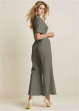 Flare Leg Suiting Set Olive