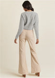V Neck Sweater Medium Heather Grey