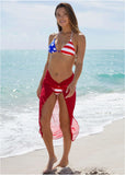 Twist Front Mesh Cover Up Red Hot