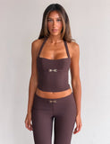KITTIE BUCKLE TOP CHOCOLATE