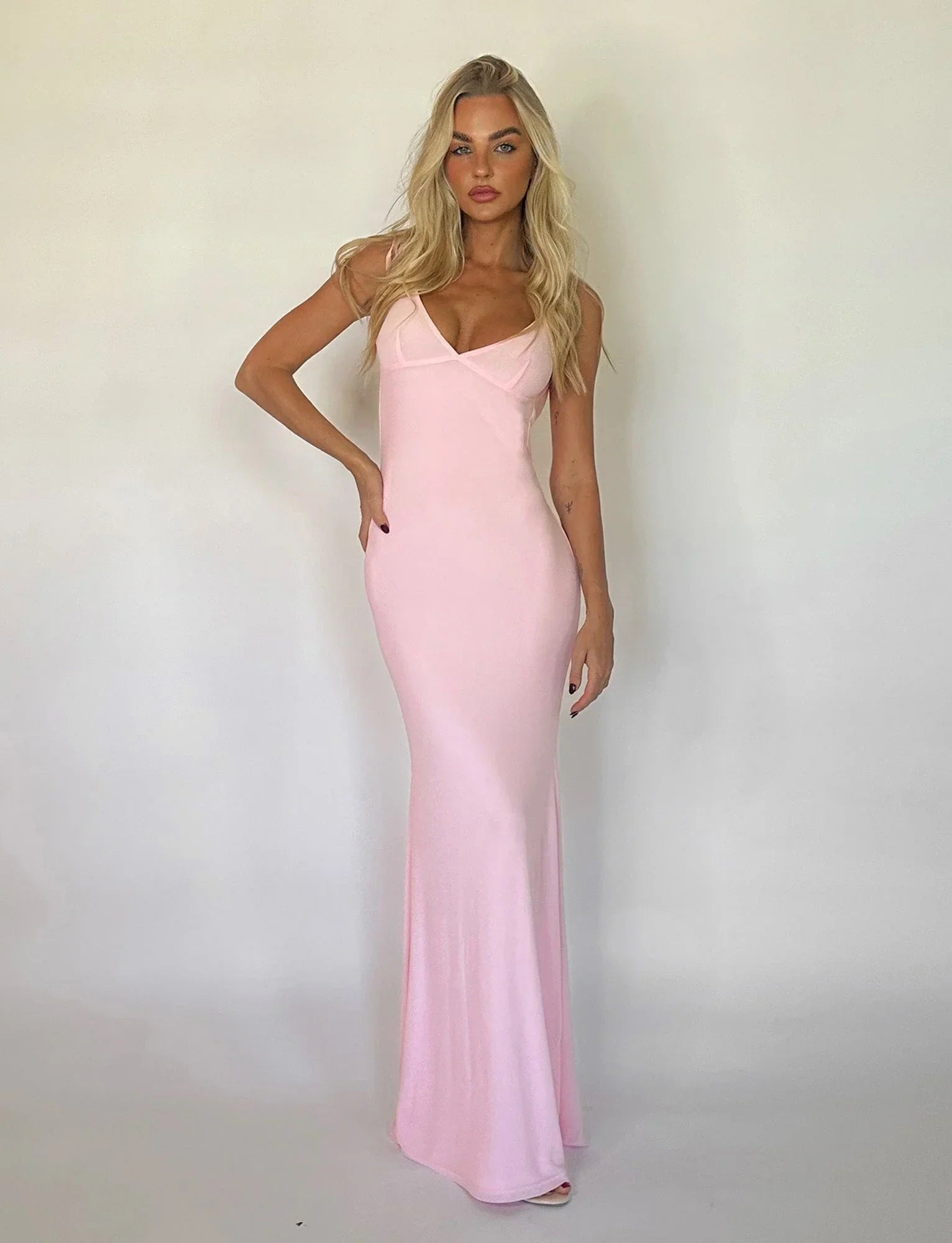KYLAH DRESS PINK BABY PINK
