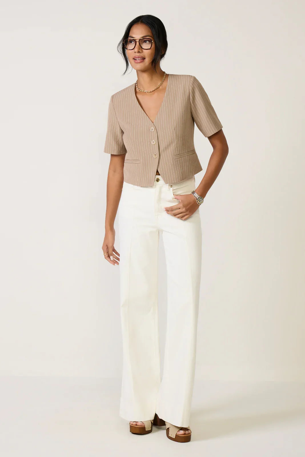 Mel Pinstripe Blazer