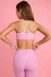 Soft Active Sweetheart Neck Sports Bra in Dusty Pink