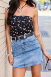 My Favorite Medium Wash Denim Mini Skirt