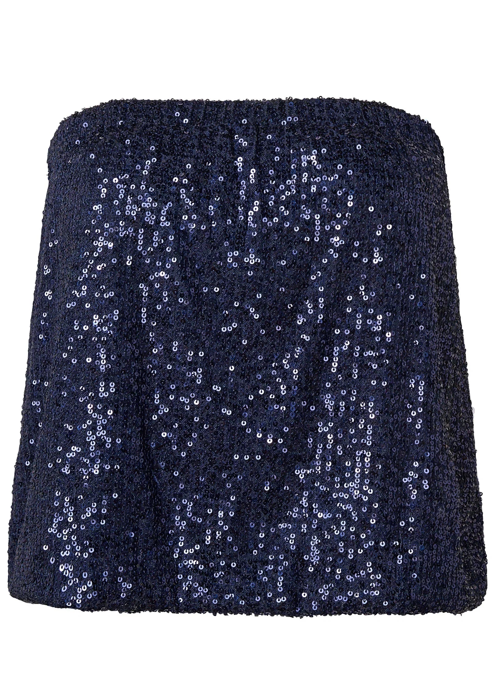 Sequin Tube Top Navy