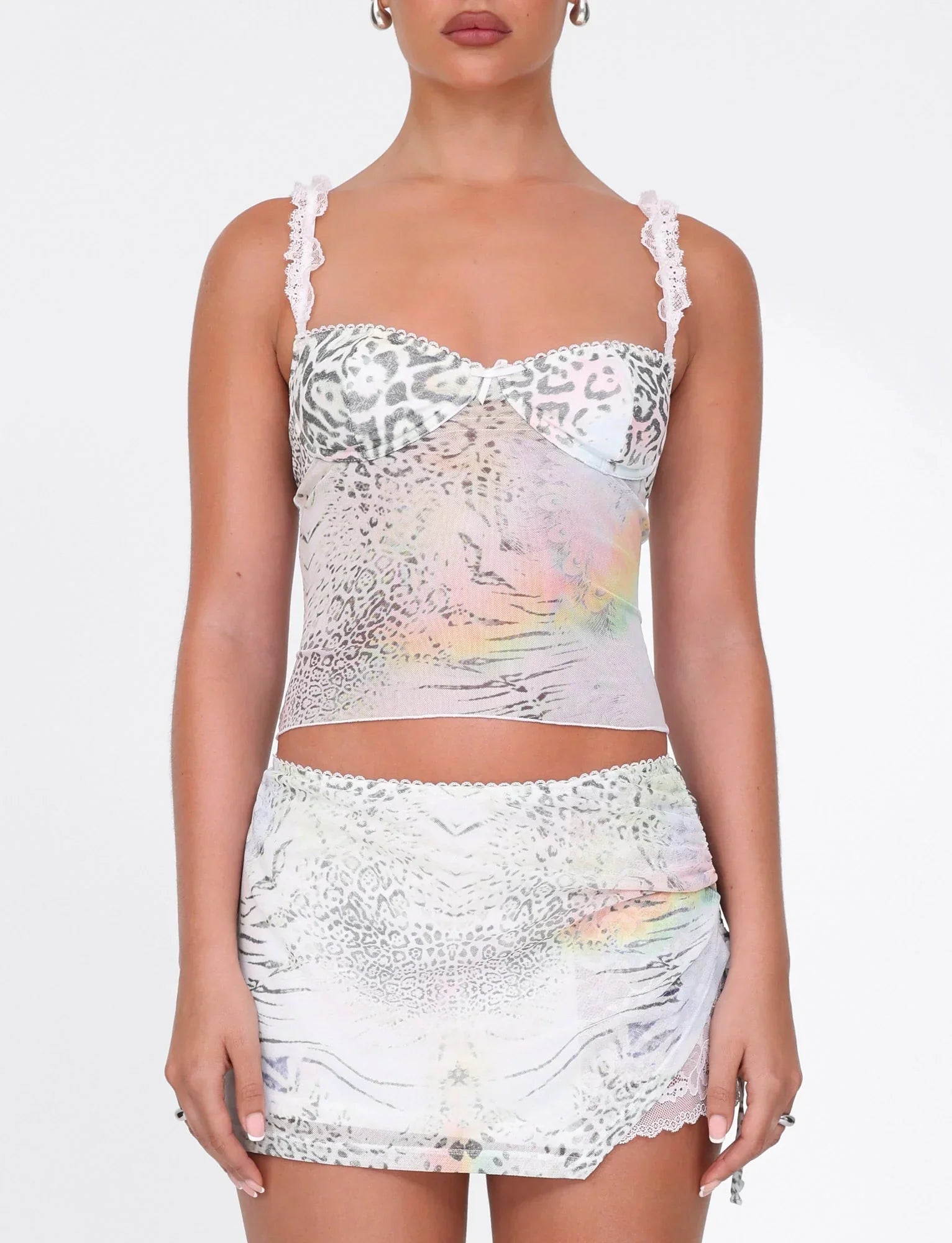JOSEPHINE TOP WHITE ANIMAL ANIMAL PRINT