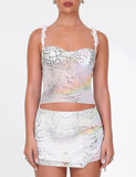 JOSEPHINE TOP WHITE ANIMAL ANIMAL PRINT